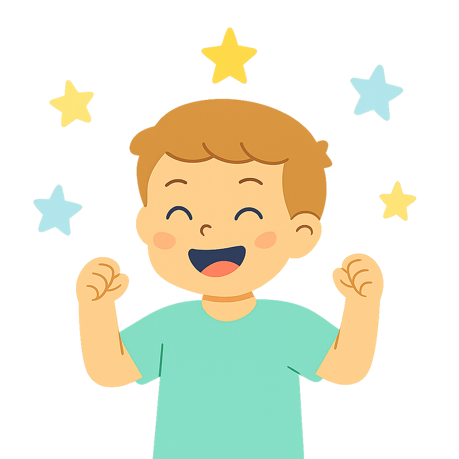 4. Los niños ganan estrellas y coleccionan divertidas insignias o recompensas al completar sus tareas diarias